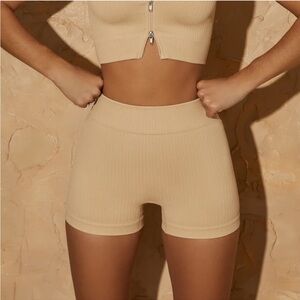 NWOT Bo + Tee Mini Ribbed Shorts